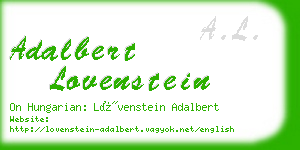 adalbert lovenstein business card